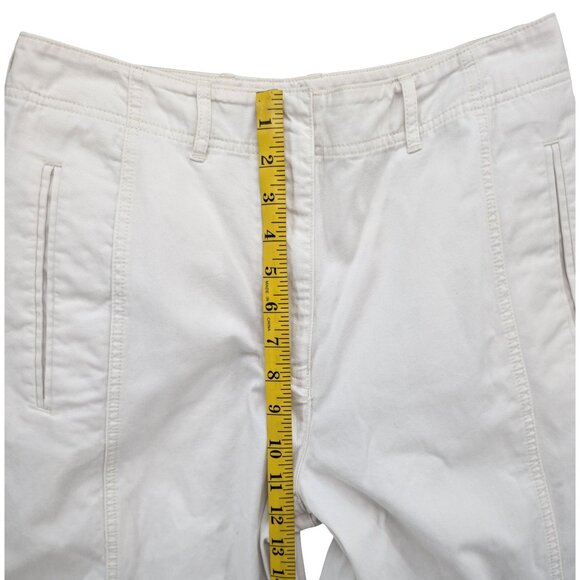 Club Monaco Wide Leg Pants Womens Cream High Rise Flat Front Size 6 - Picture 9 of 11